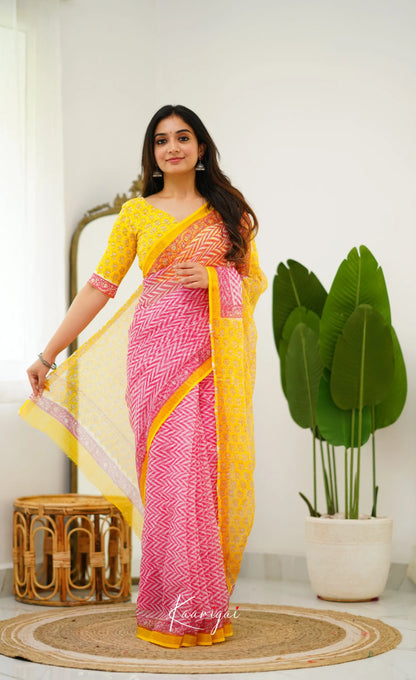 Kamali Kota Saree - Pink Sarees