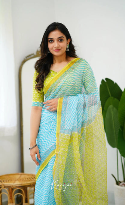 Kamali Kota Saree - Sky Blue Sarees