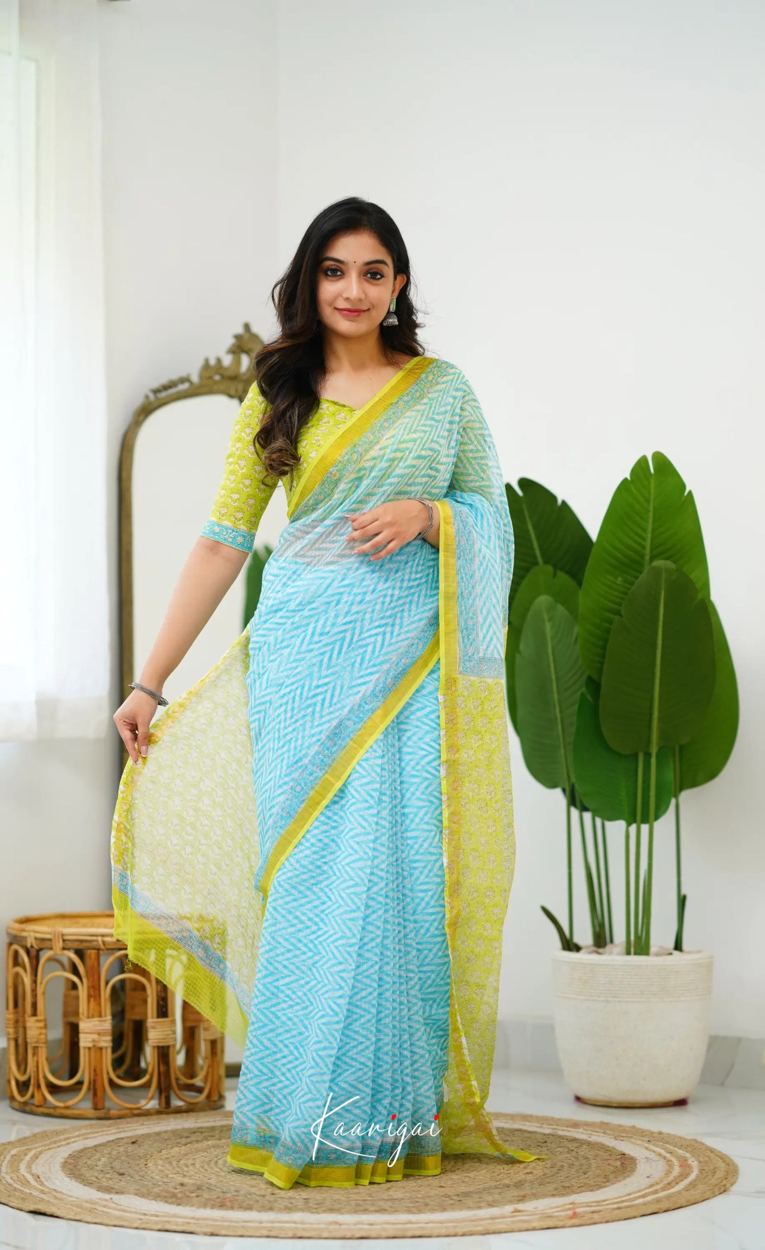 Kamali Kota Saree - Sky Blue Sarees