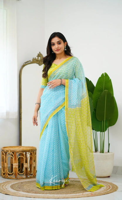 Kamali Kota Saree - Sky Blue Sarees