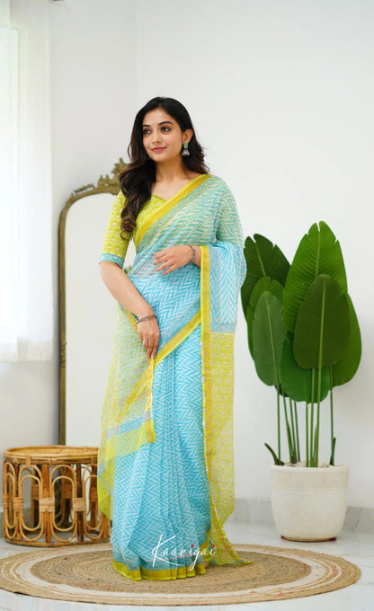 Kamali Kota Saree - Sky Blue Sarees