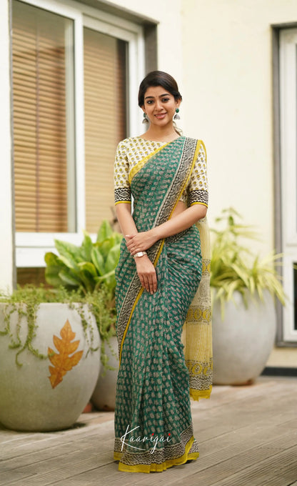 Kamali Kota Saree - Teal Green Sarees