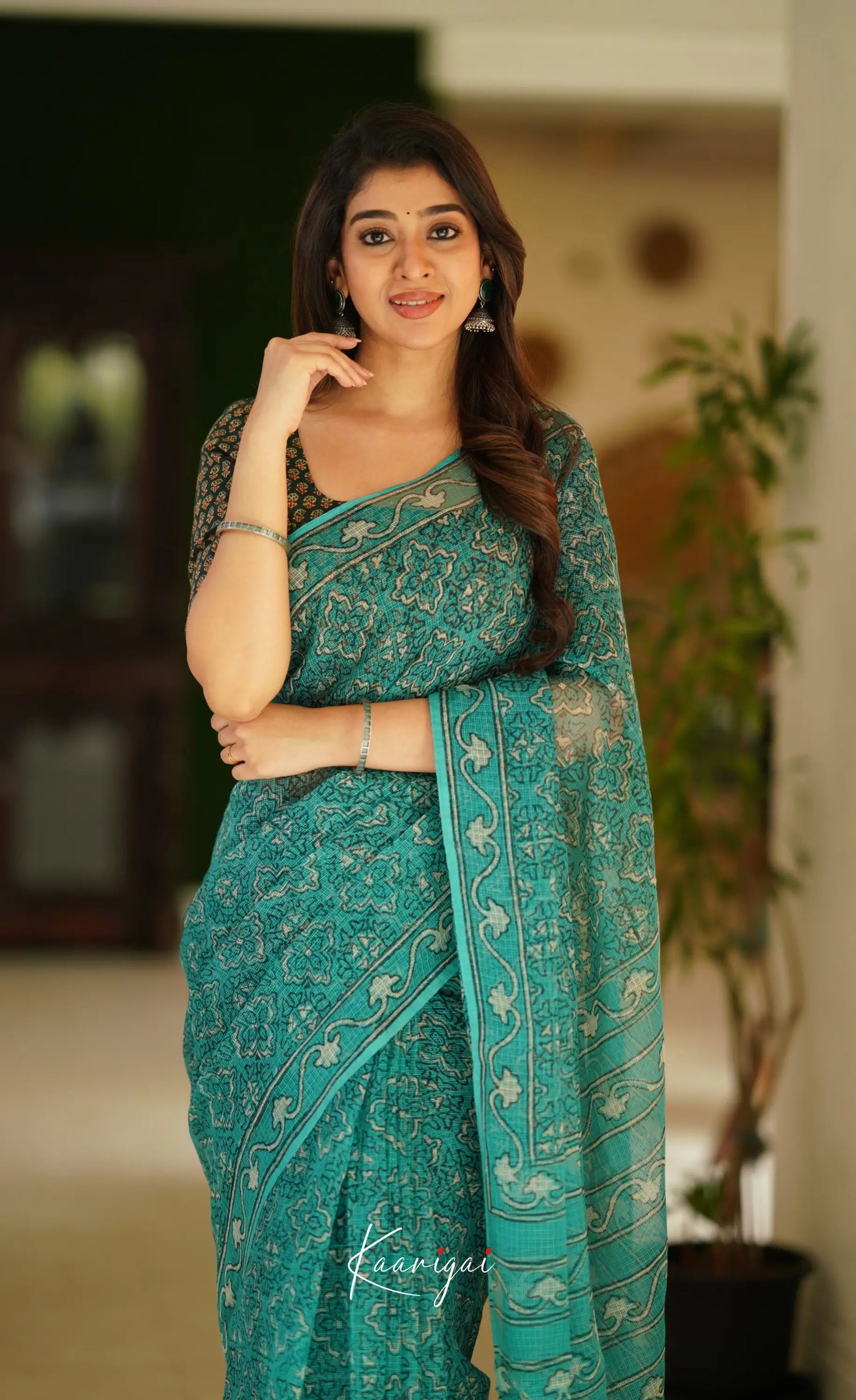 Kamali Kota Saree - Turquoise Blue Sarees