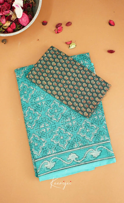 Kamali Kota Saree - Turquoise Blue Sarees