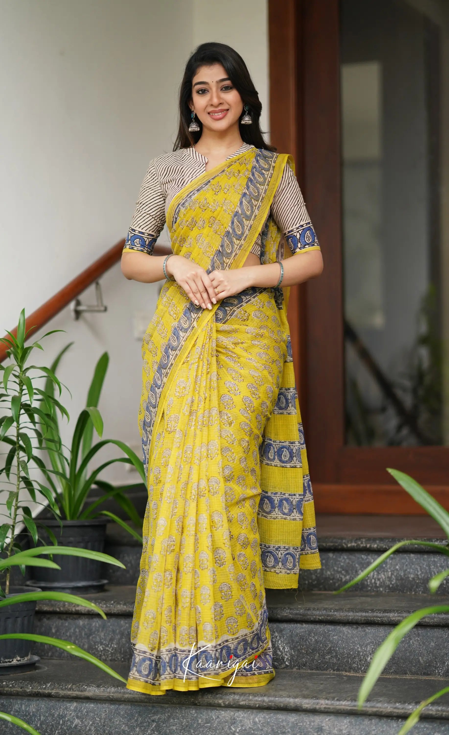 Kamali Kota Saree - Yellow Sarees