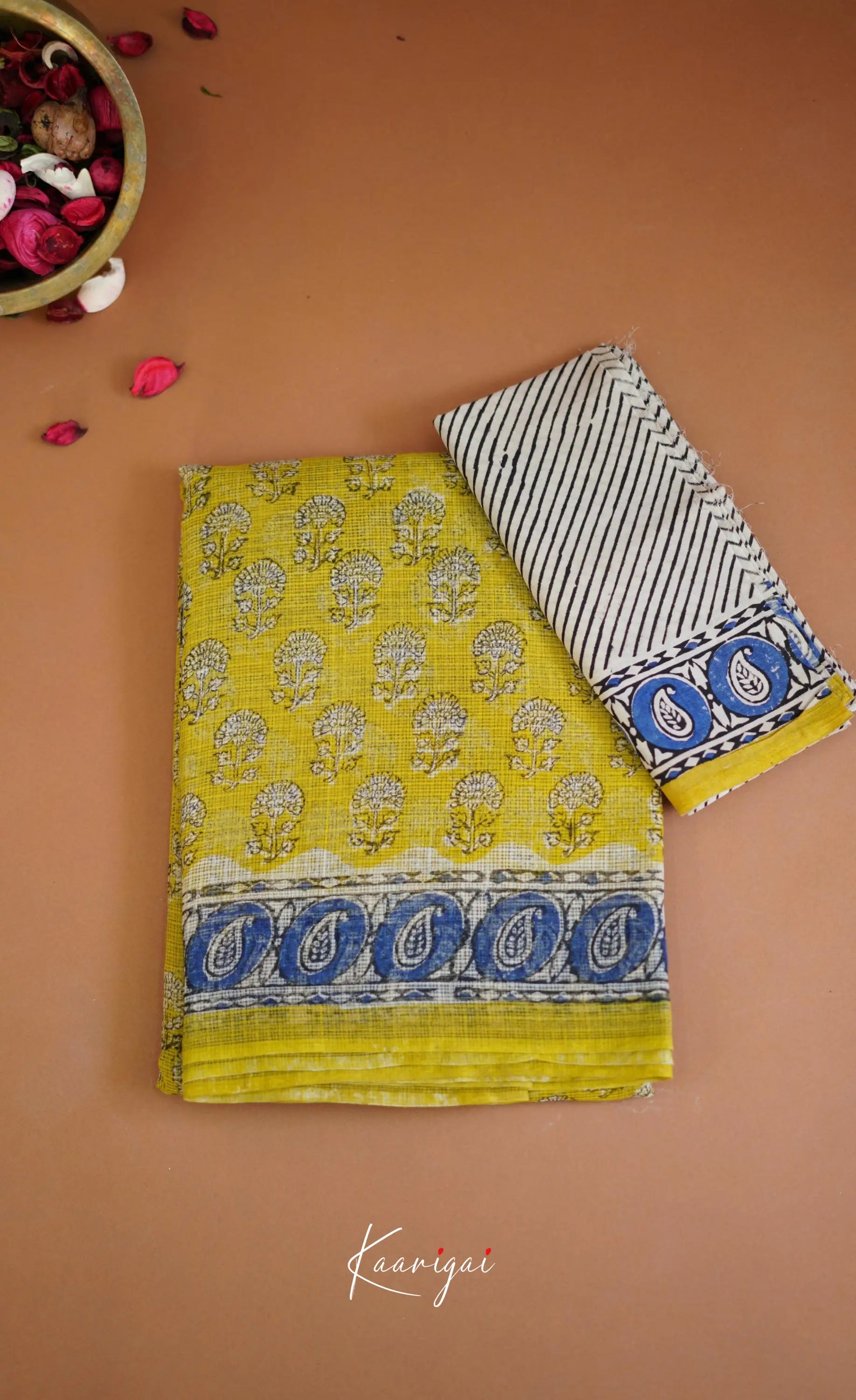 Kamali Kota Saree - Yellow Sarees