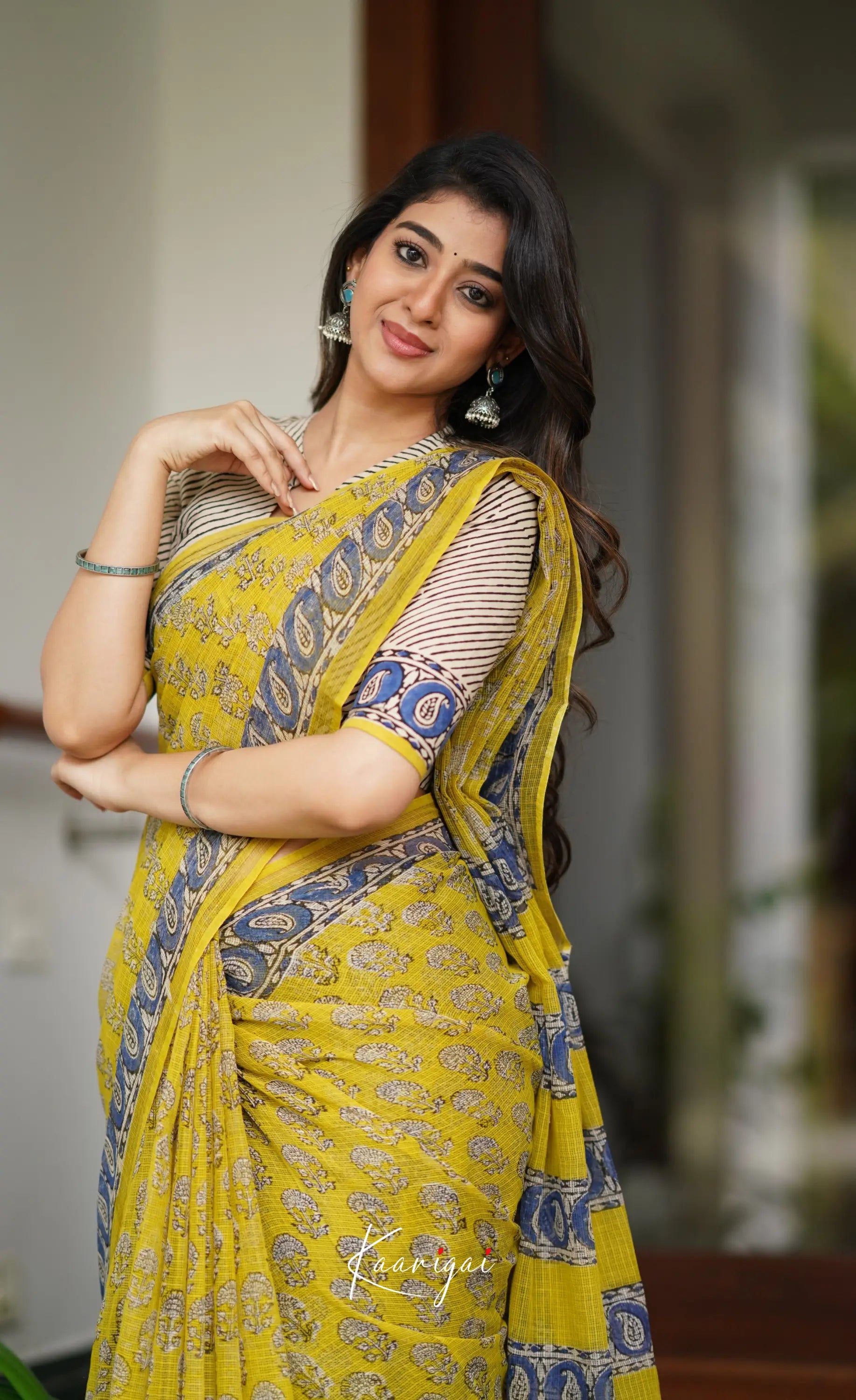 Kamali Kota Saree - Yellow Sarees