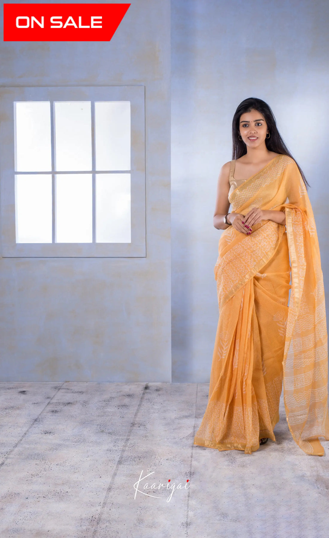 Kamali- Mango Yellow Kota Saree Sarees