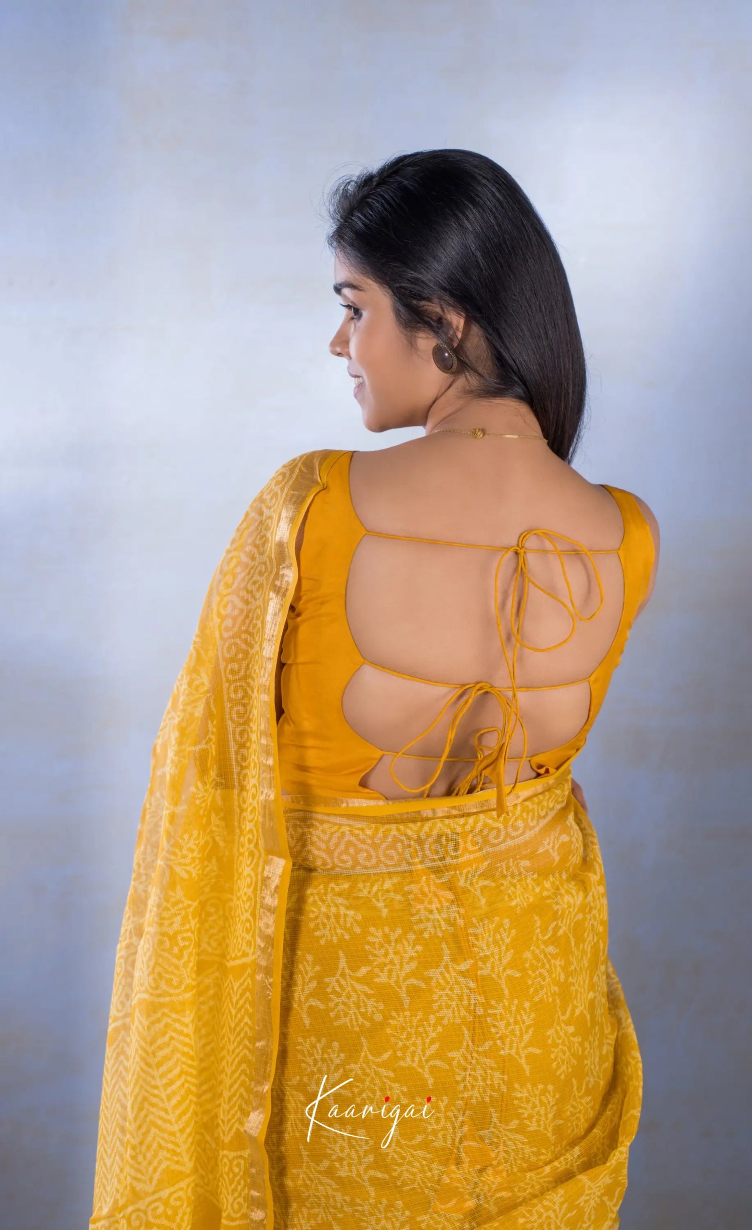 Kamali- Mustard Yellow Kota Saree Sarees