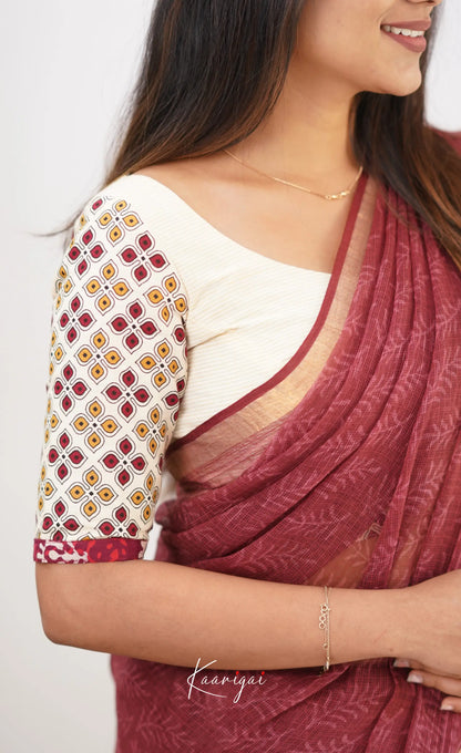 Kamali- Shade Of Maroon Kota Saree Sarees