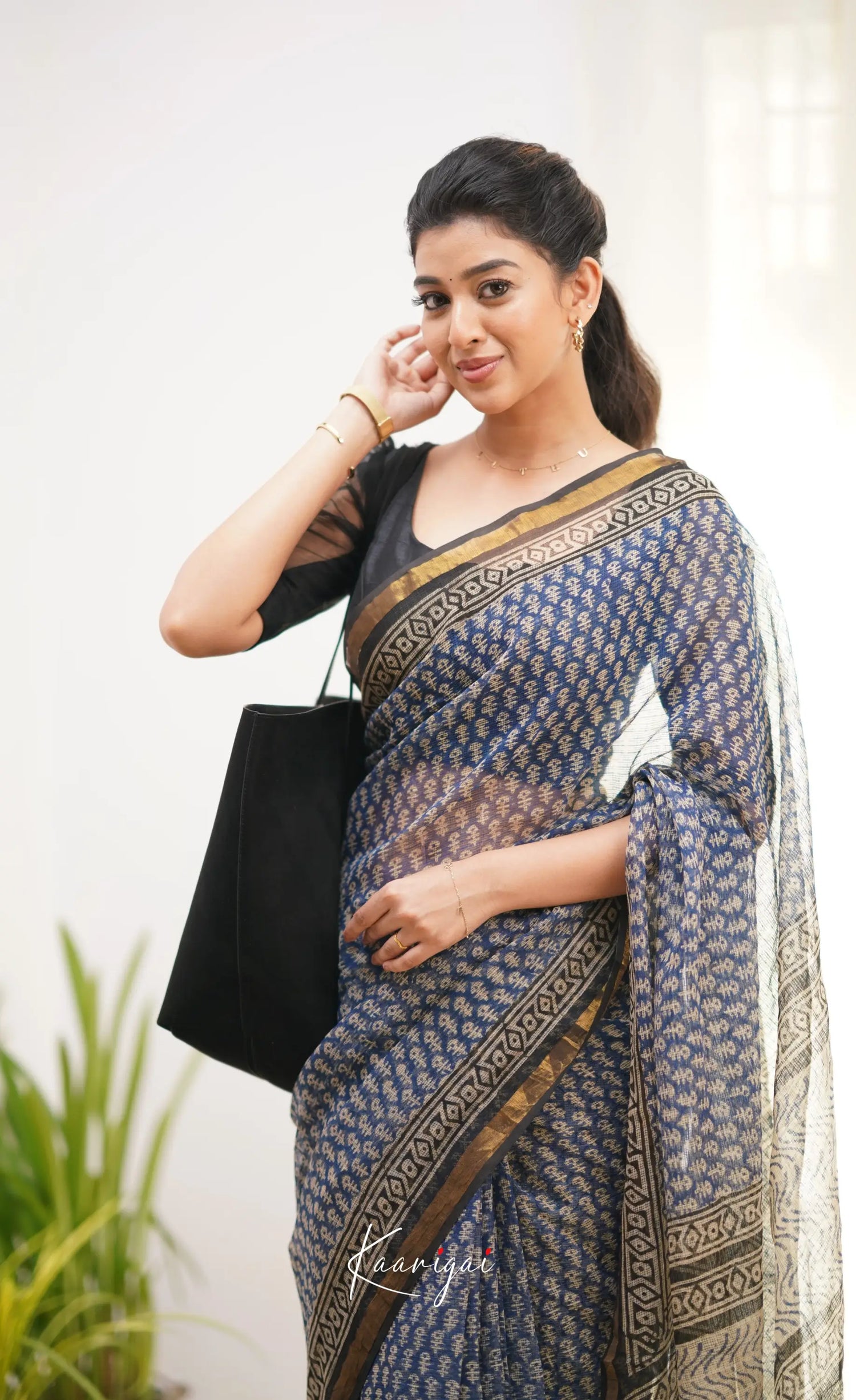 Kamali - Shade Of Navy Blue And Black Sarees