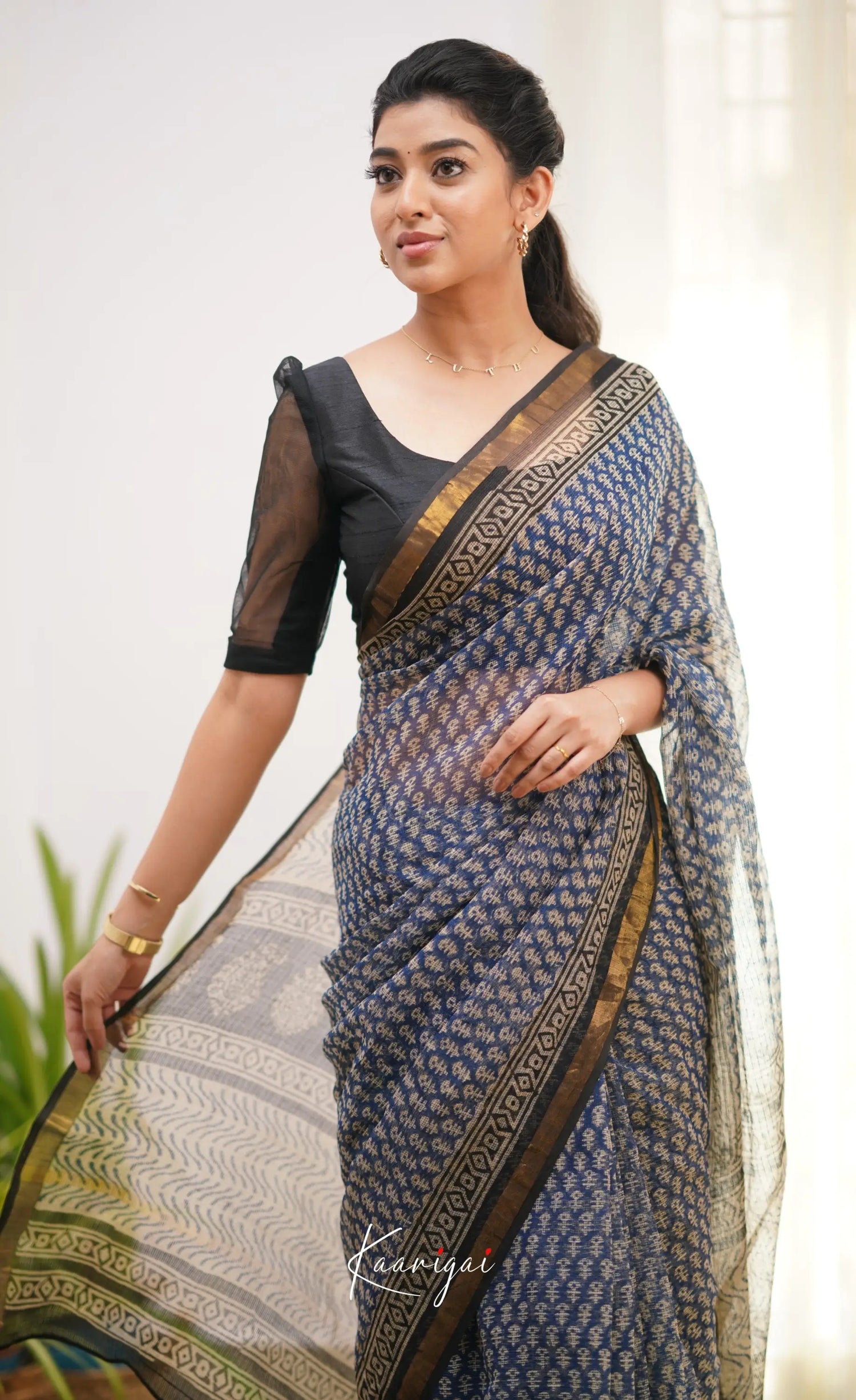 Kamali - Shade Of Navy Blue And Black Sarees