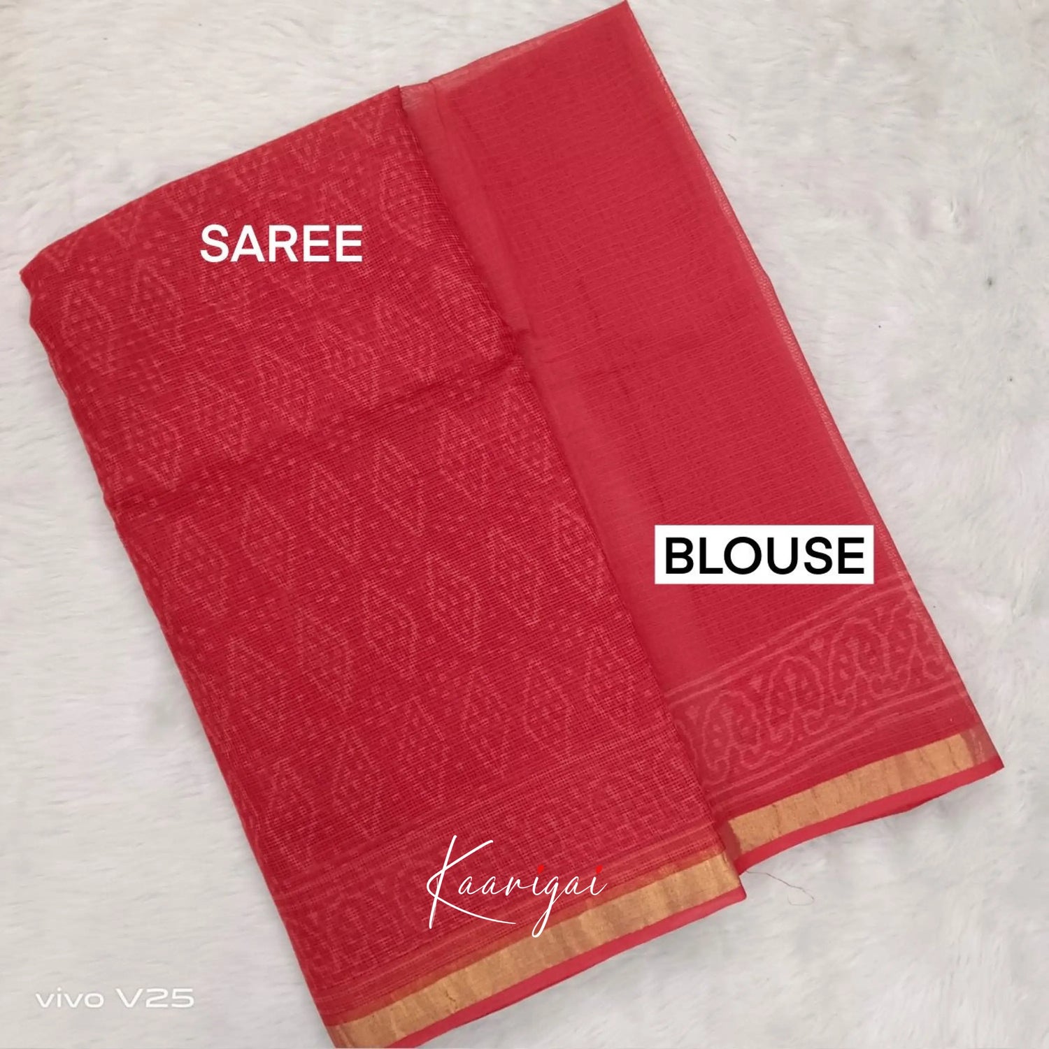 Kamali- Shade Of Red Kota Saree Sarees