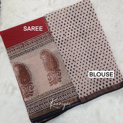 Kamali- Shade Of Red Kota Saree Sarees