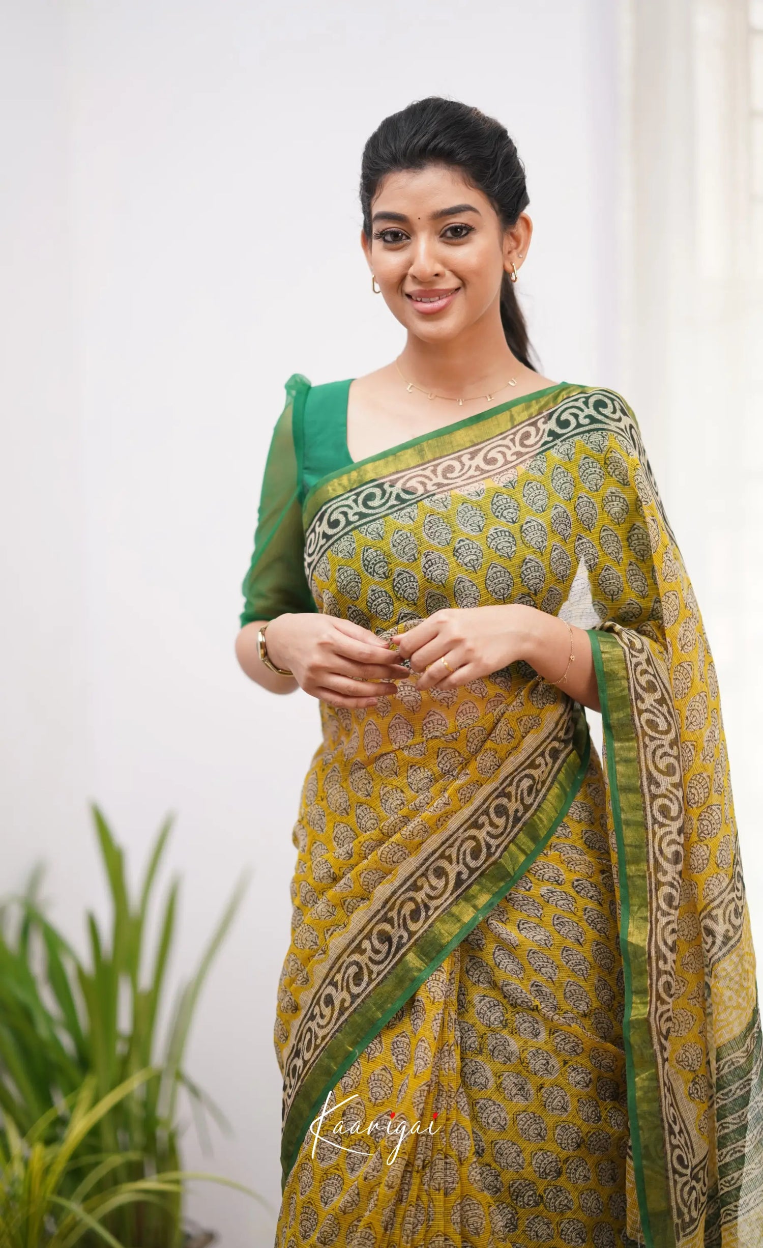 Kamali - Shade Of Yellow And Green Sarees