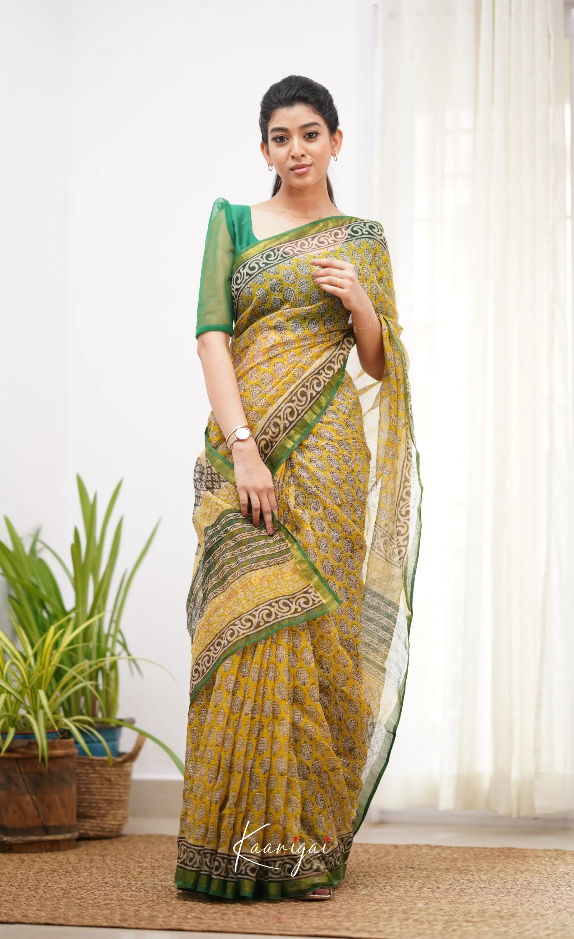 Kamali - Shade Of Yellow And Green Sarees