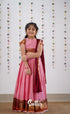 Kumaari Half Saree -Pink & Reddish Maroon Kids-Suttis