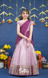 Kumaari Lavender and Purple Paithani Kota Halfsaree Kids-Suttis