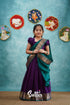 Kumaari - Purple And Teal Green Cotton Halfsaree Kids-Suttis