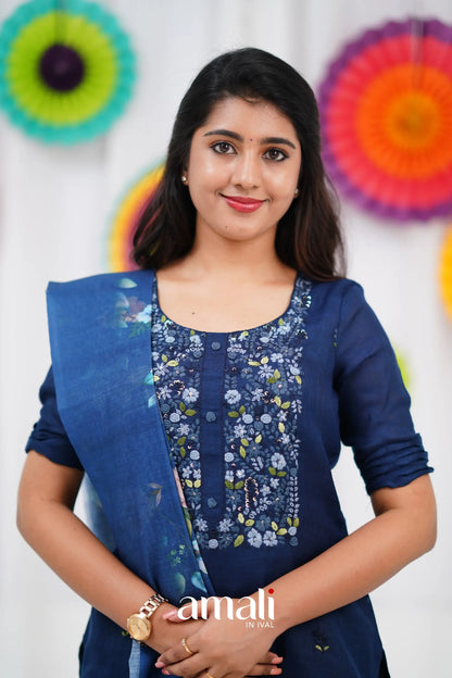 Laila Linen Salwar - Dark Blue salwar