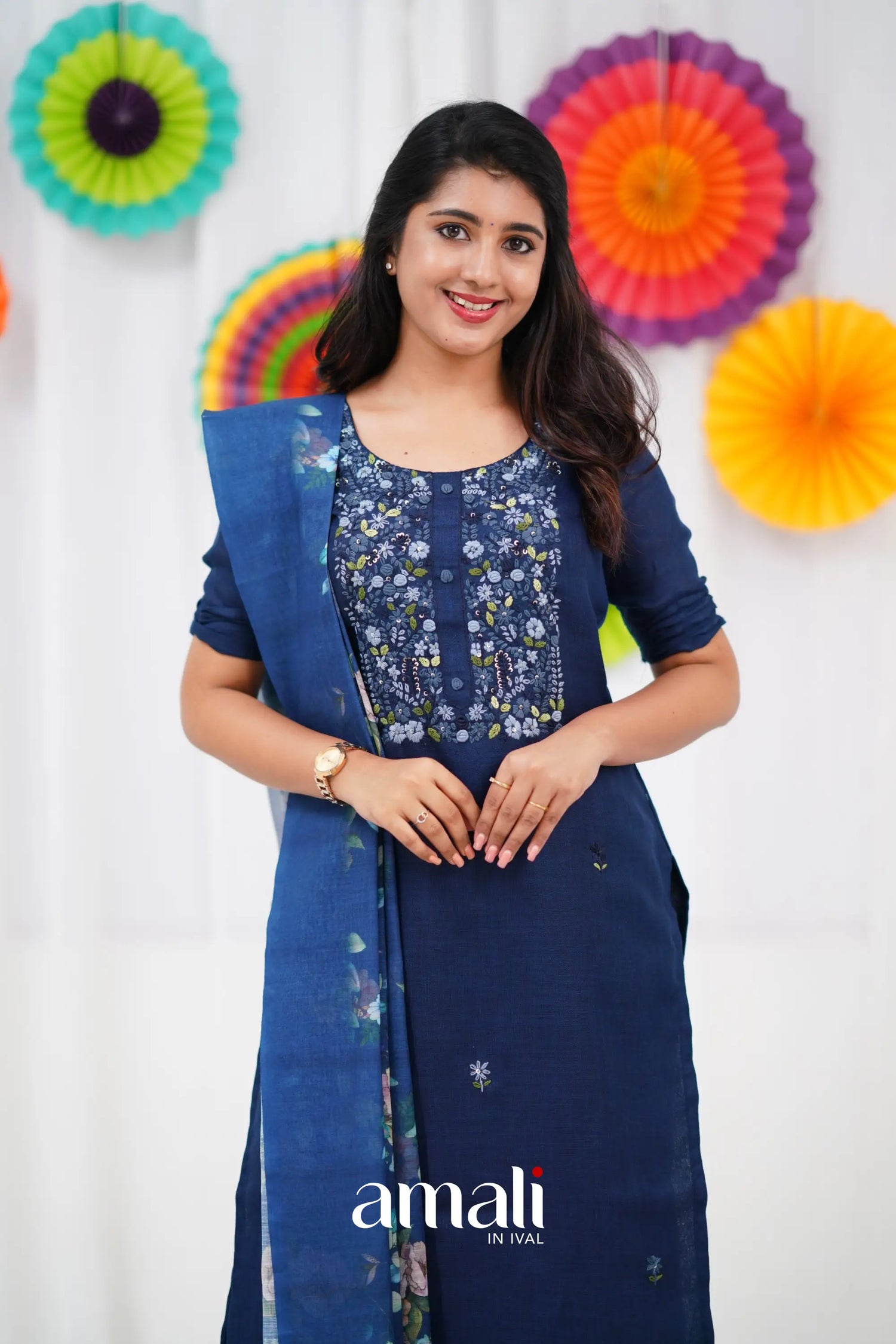 Laila Linen Salwar - Dark Blue salwar