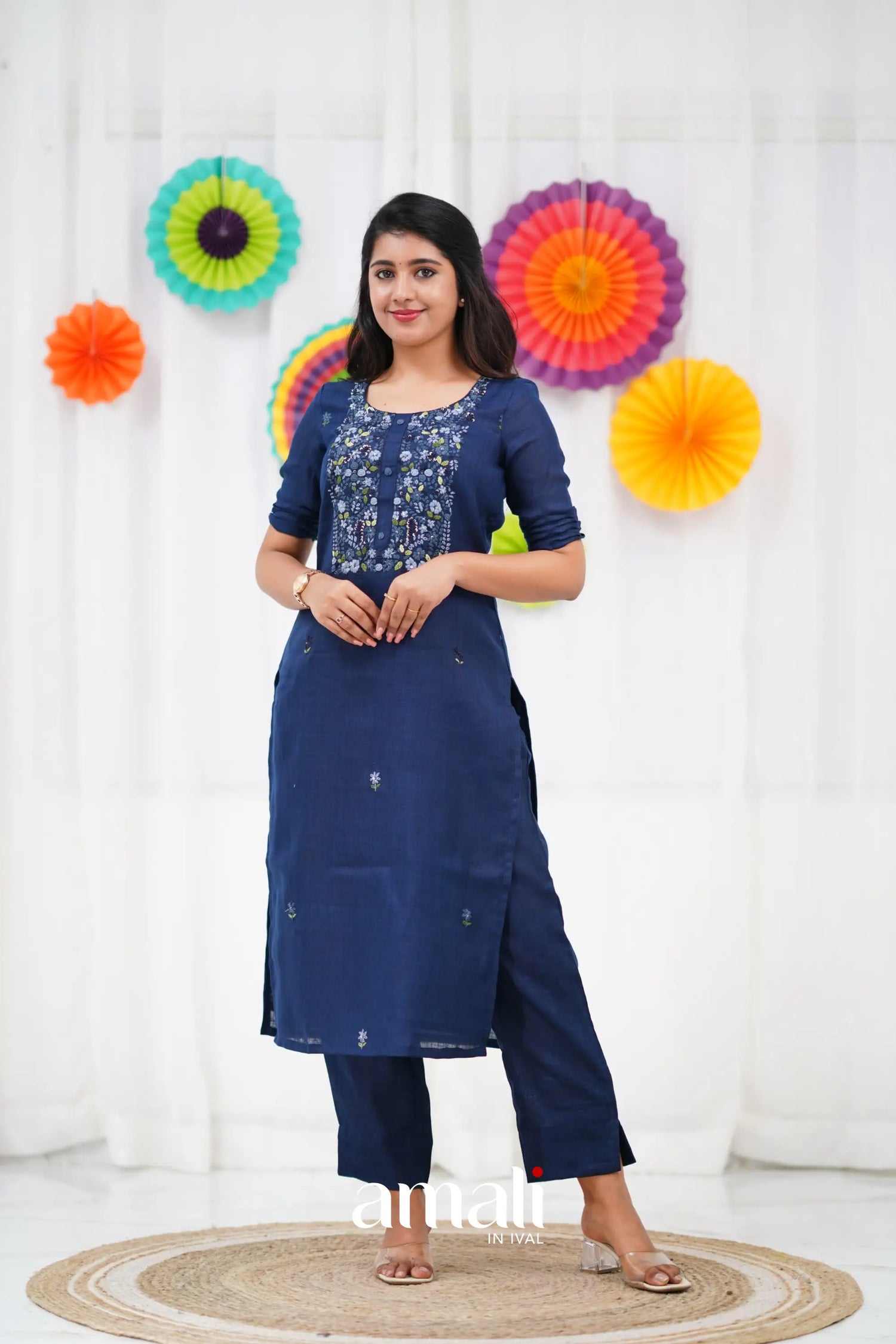 Laila Linen Salwar - Dark Blue salwar