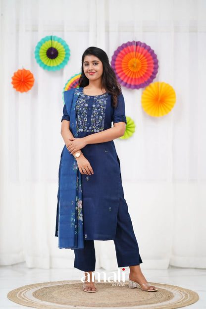 Laila Linen Salwar - Dark Blue salwar