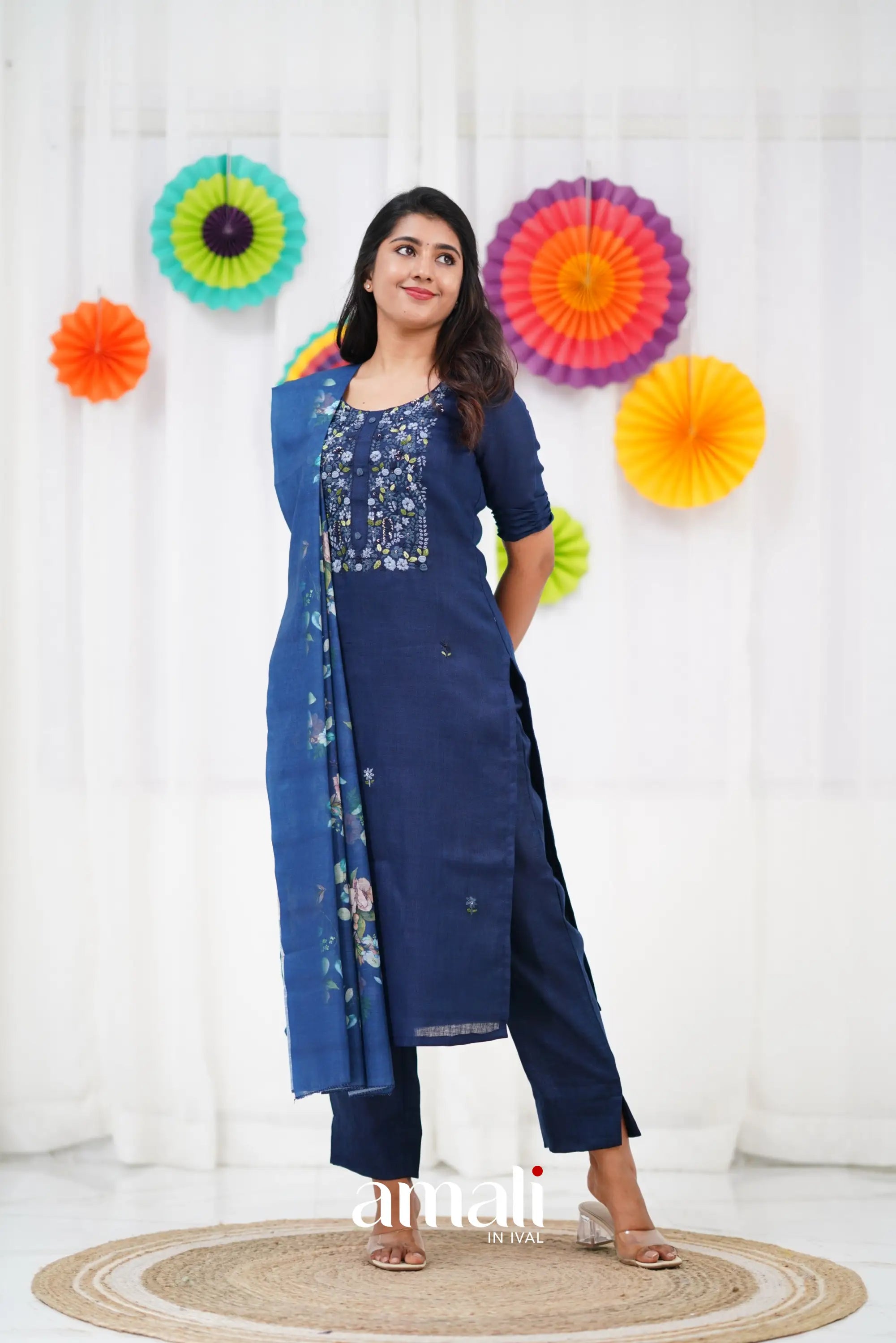 Laila Linen Salwar - Dark Blue salwar