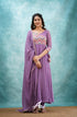 Lavender Lilac Georgette Anarkali Anarkalis