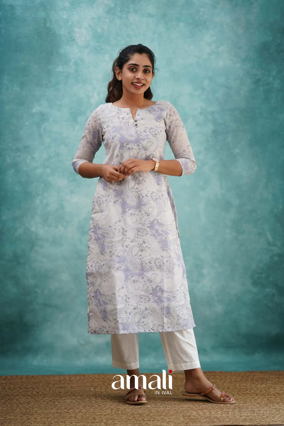 Lavender Semi Linen Co-ord Set Co-ord sets