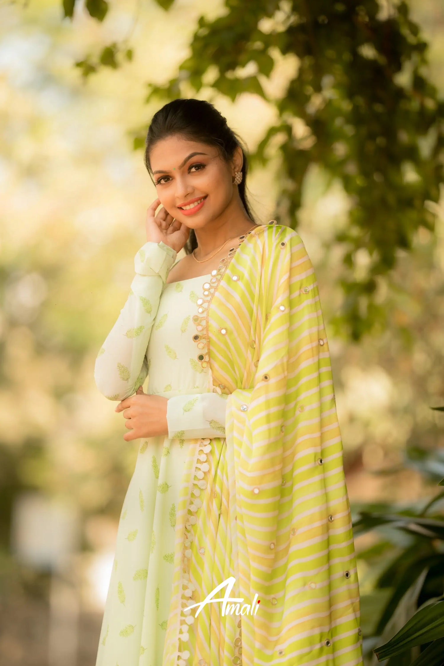 Light Green Georgette Anarkali Anarkalis