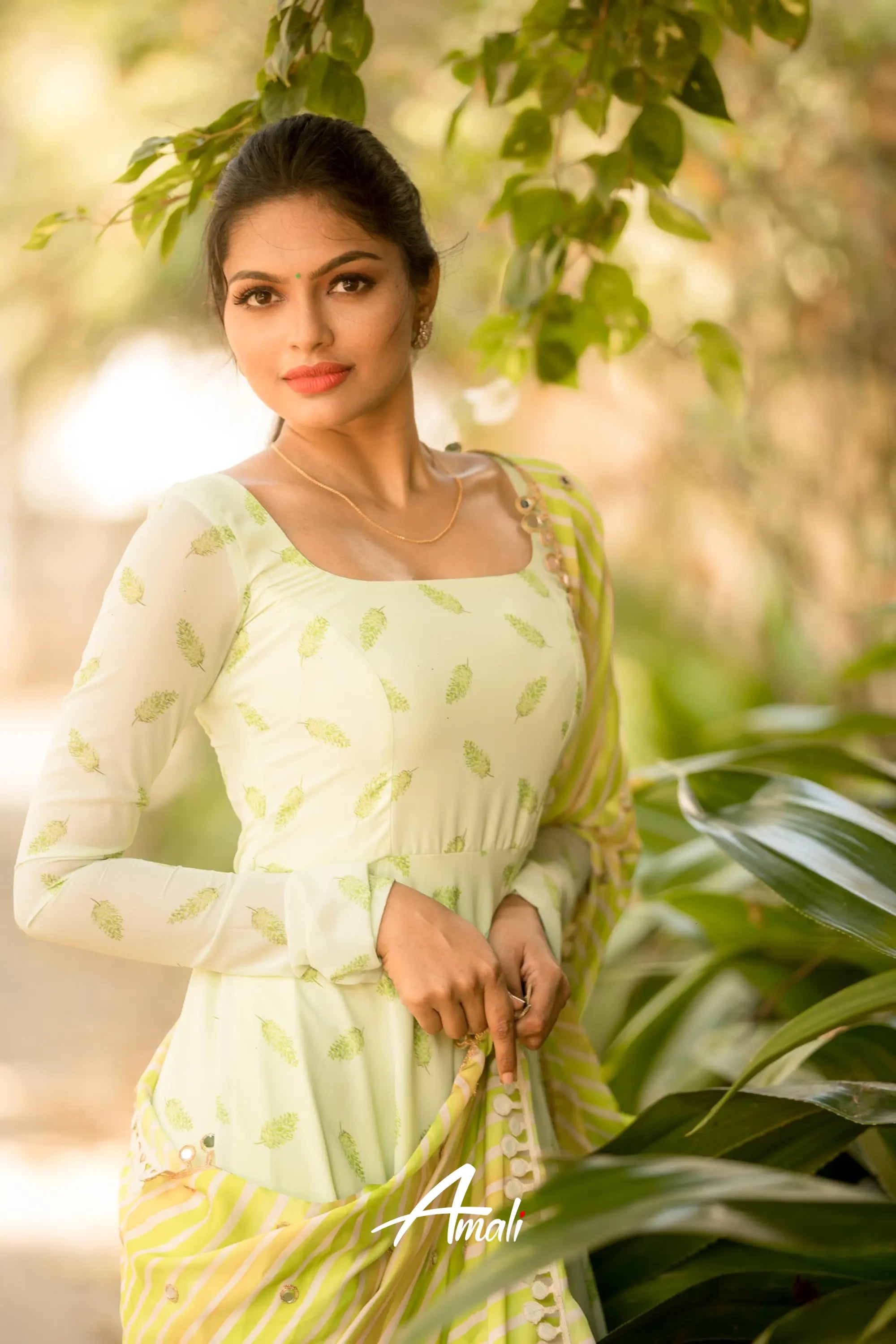 Light Green Georgette Anarkali Anarkalis