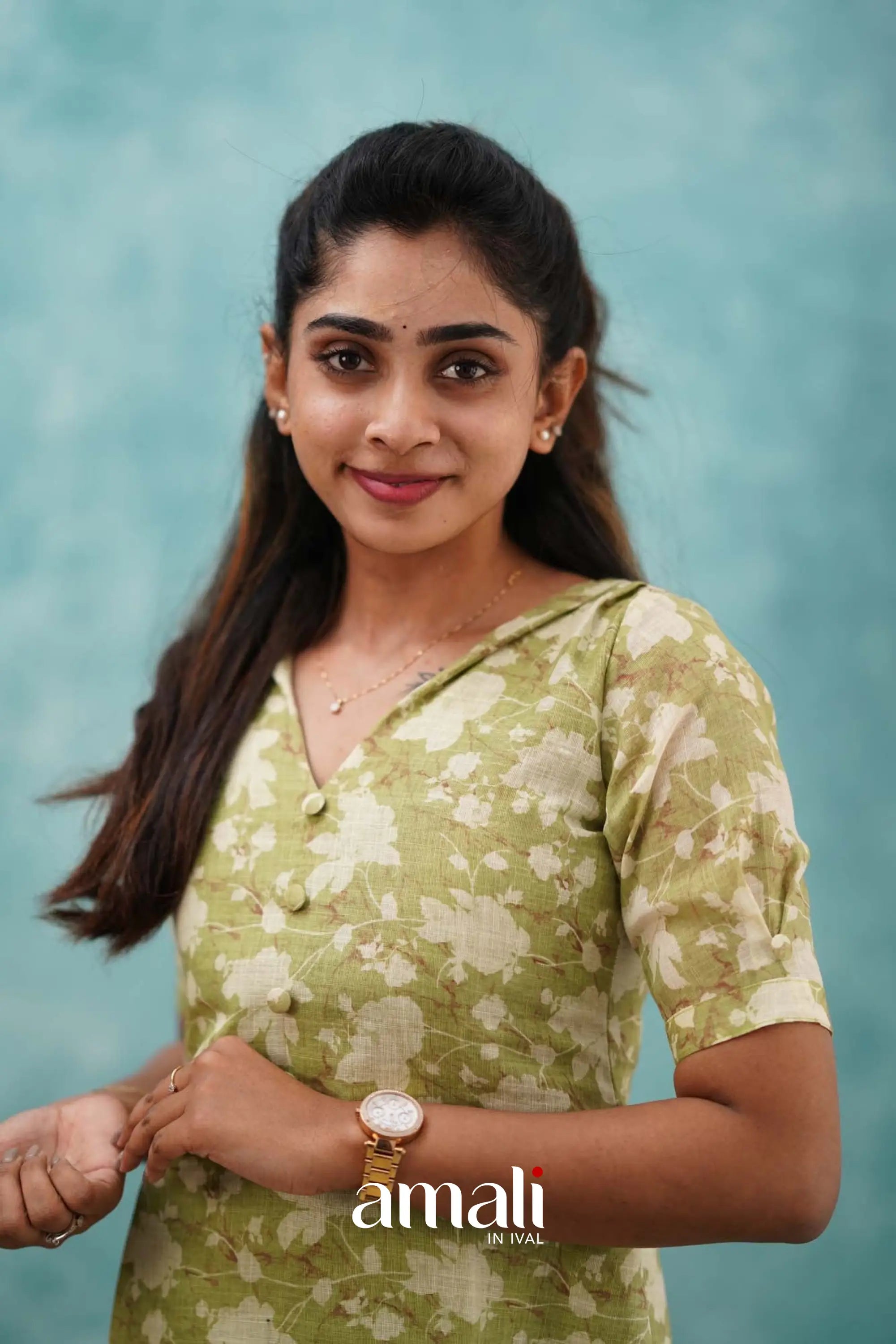 Light Green Semi Linen Co-ord Set Co-ord sets