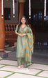 Light green Tissue Blend Salwar Set - salwar