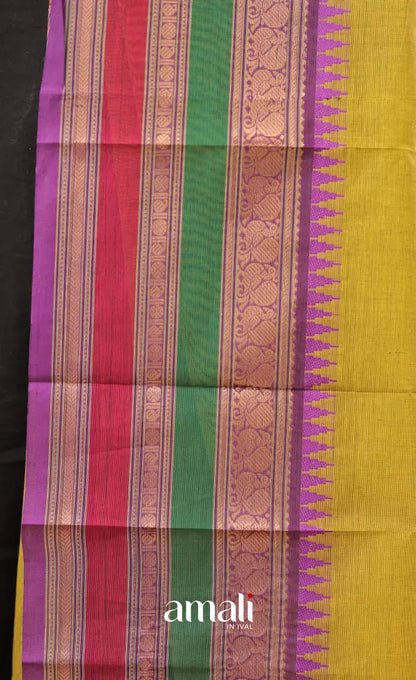 Light Henna Green With Multicolours Chettinad Cotton Dupatta salwar