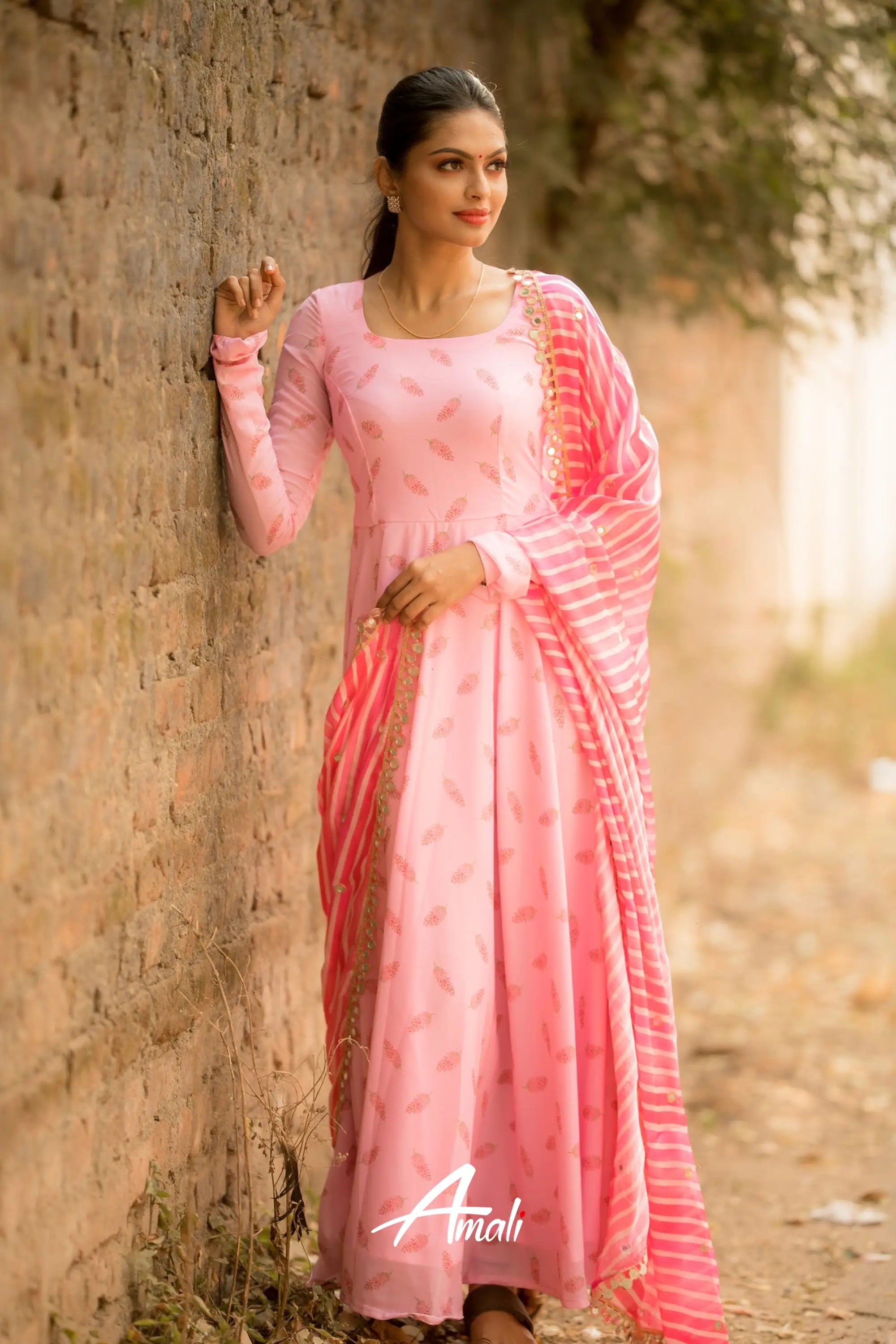 Light Pink Georgette Anarkali Anarkalis