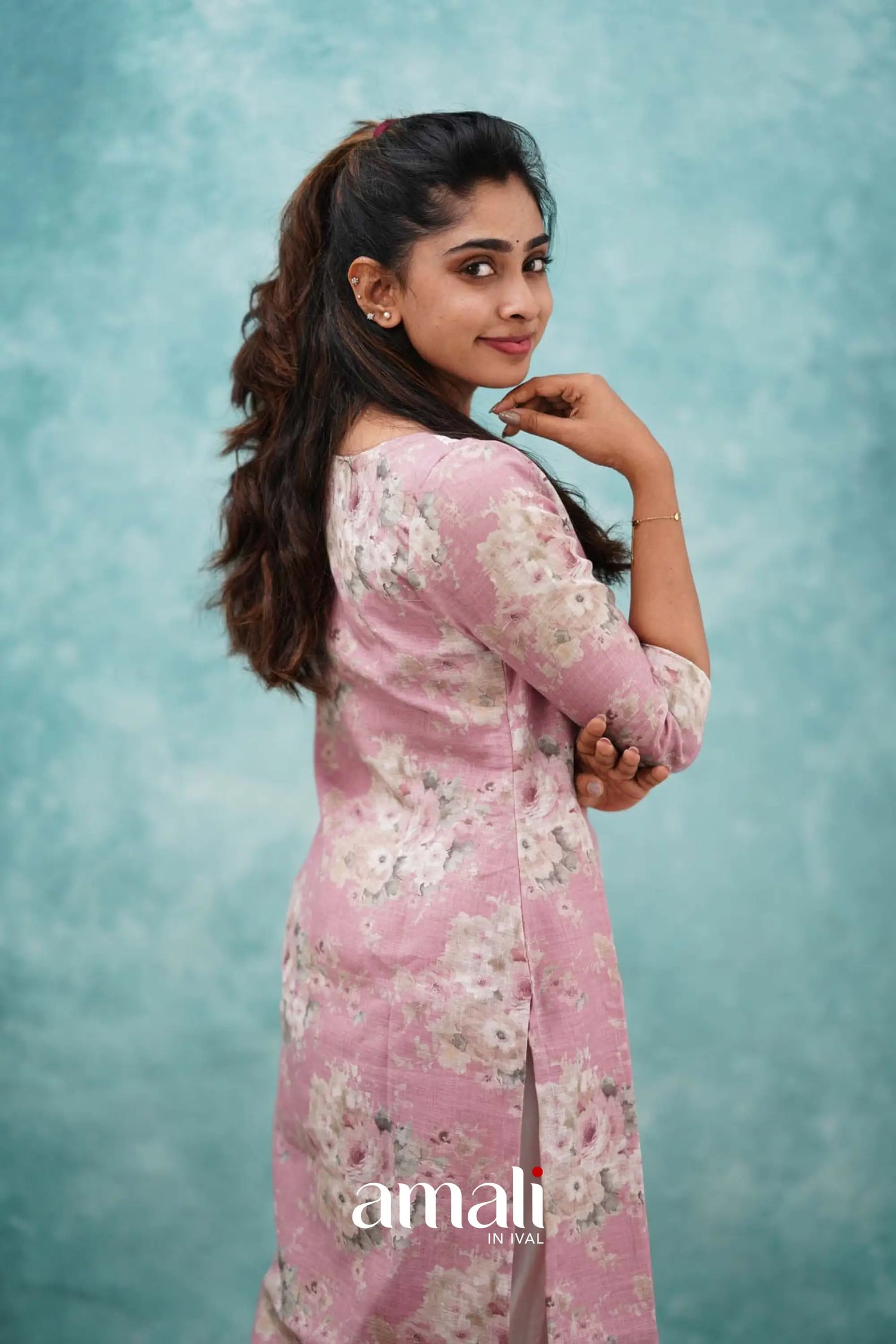 Light Pink Semi Linen Co-ord Set Co-ord sets