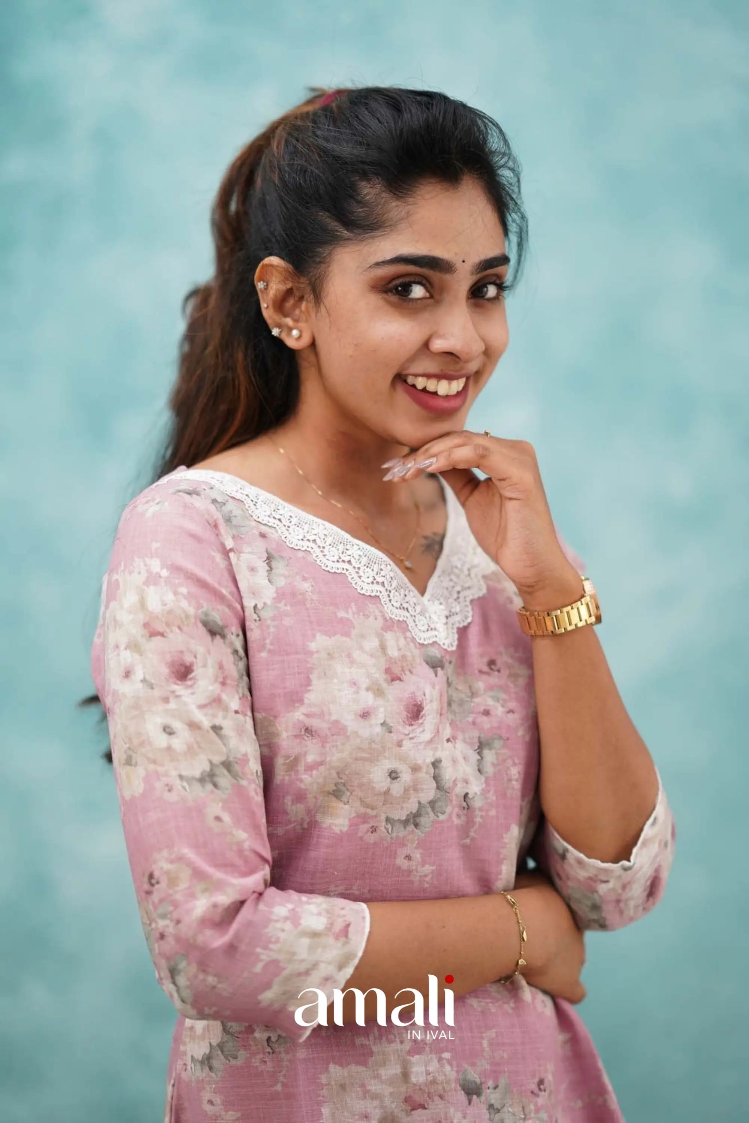 Light Pink Semi Linen Co-ord Set Co-ord sets