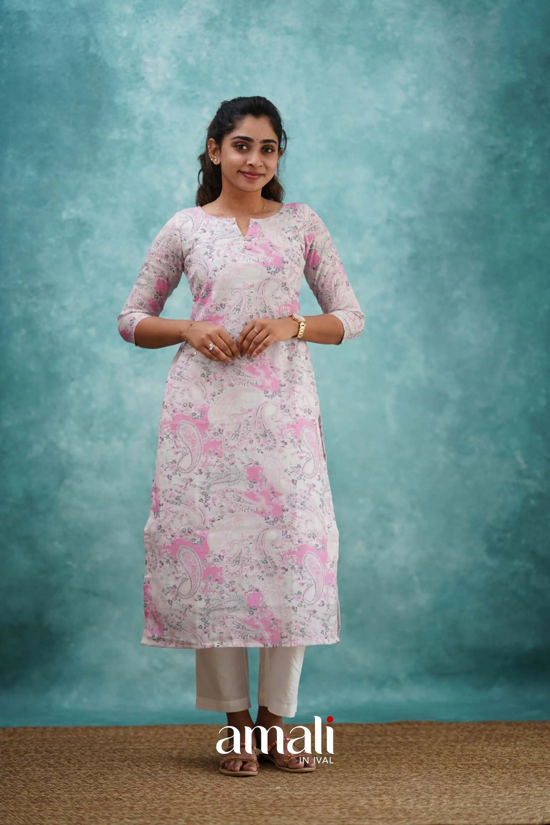 Light Pink Semi Linen Co-ord Set Co-ord sets