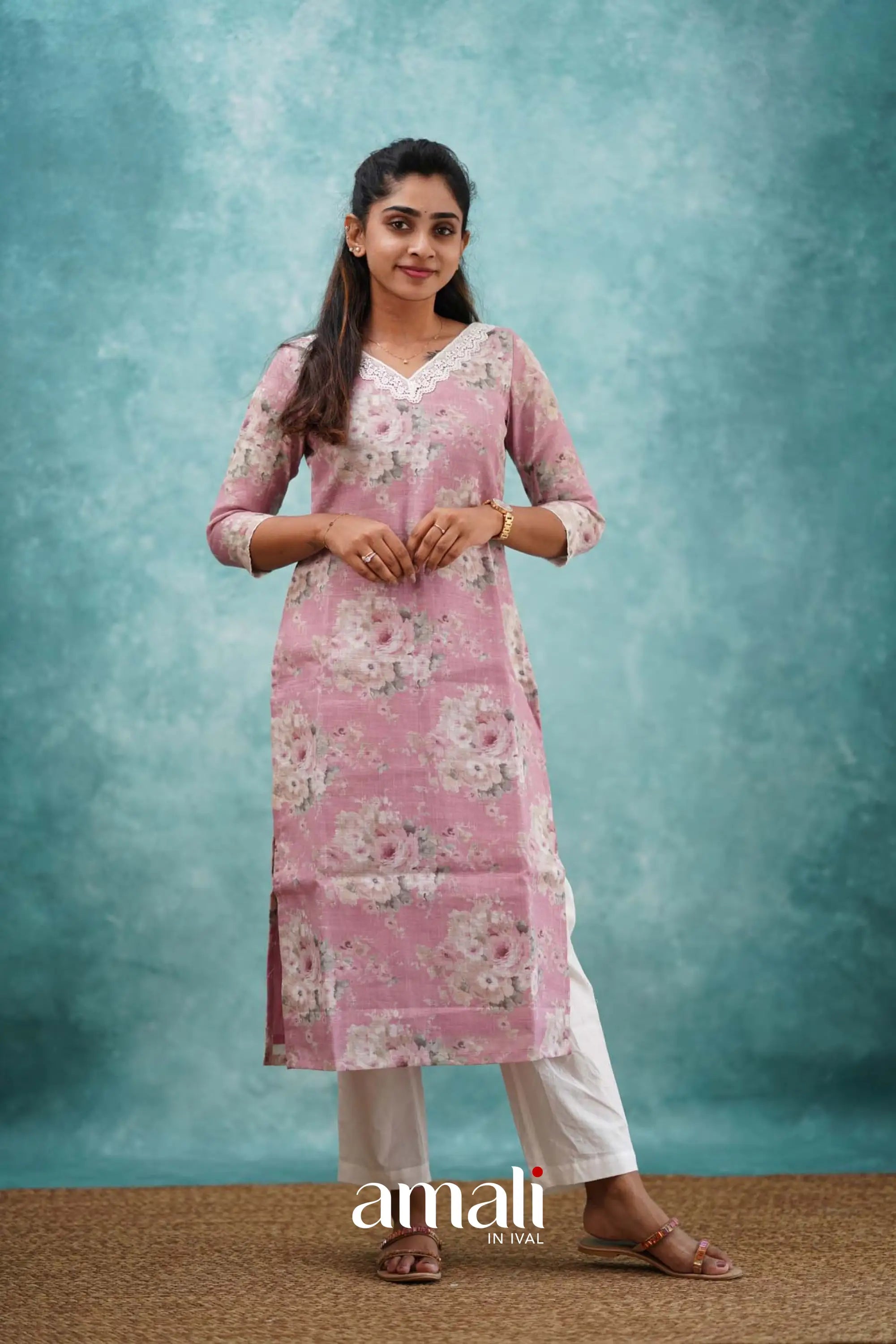 Light Pink Semi Linen Co-ord Set Co-ord sets