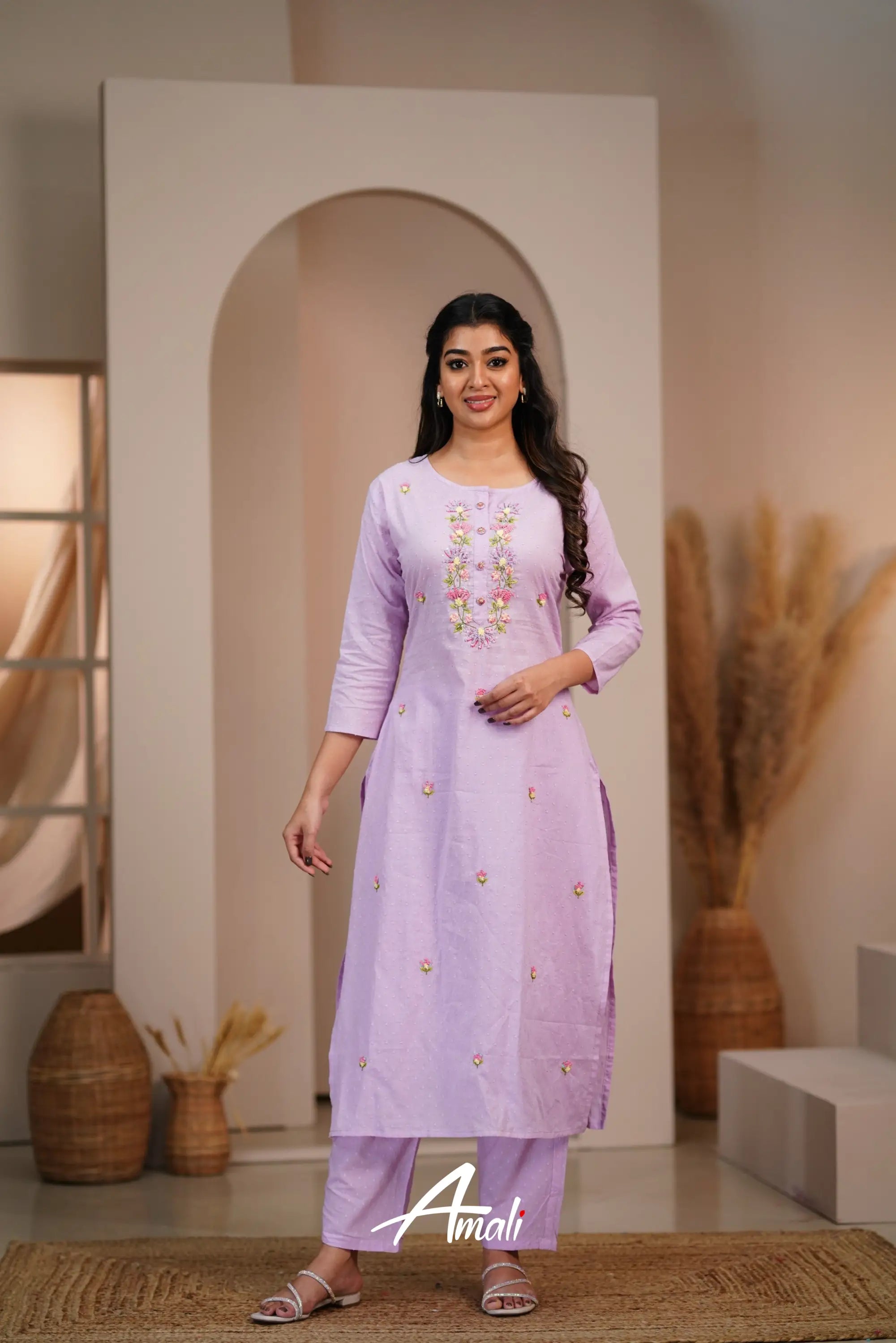 Lilac Cotton Salwar Anarkalis