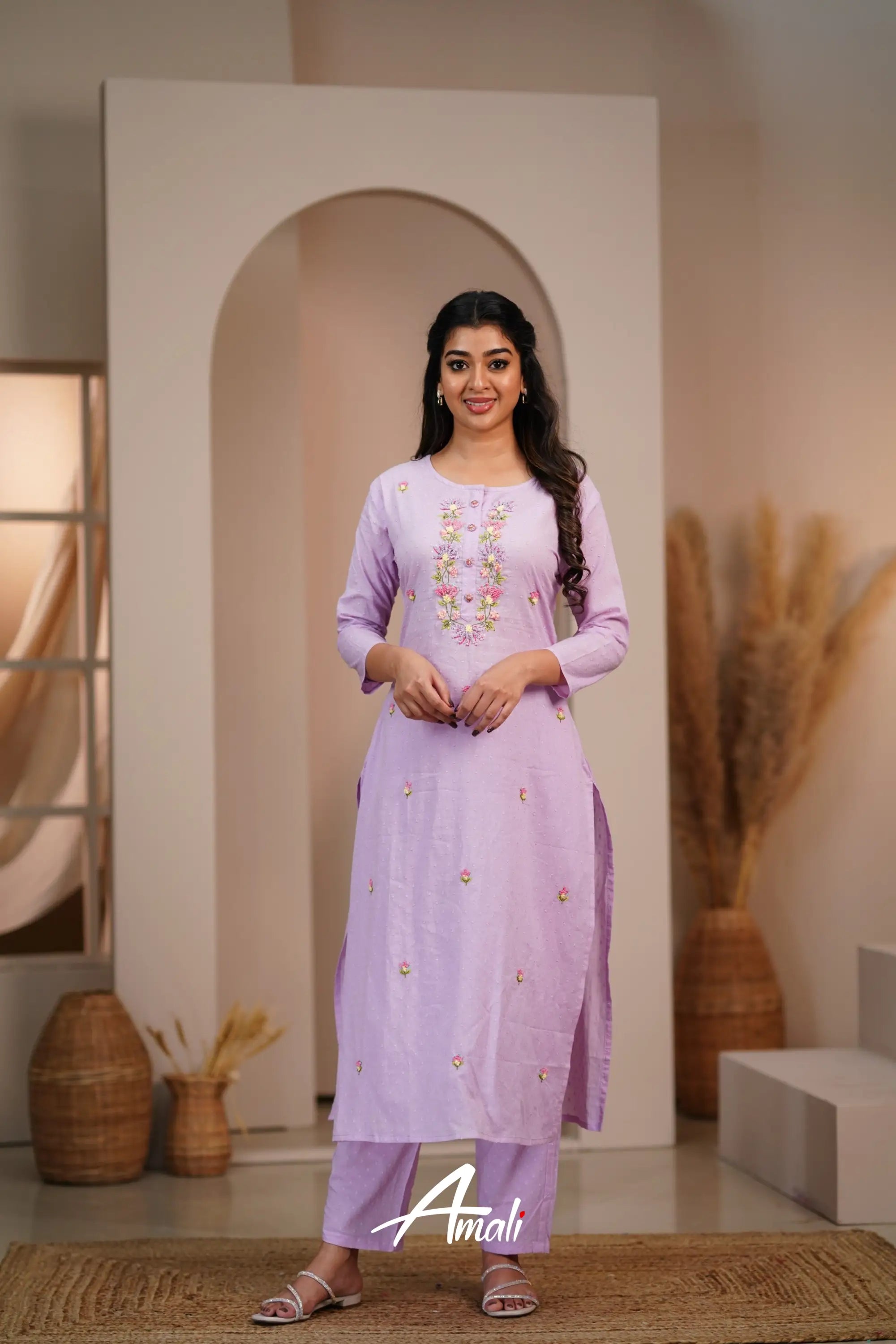 Lilac Cotton Salwar Anarkalis