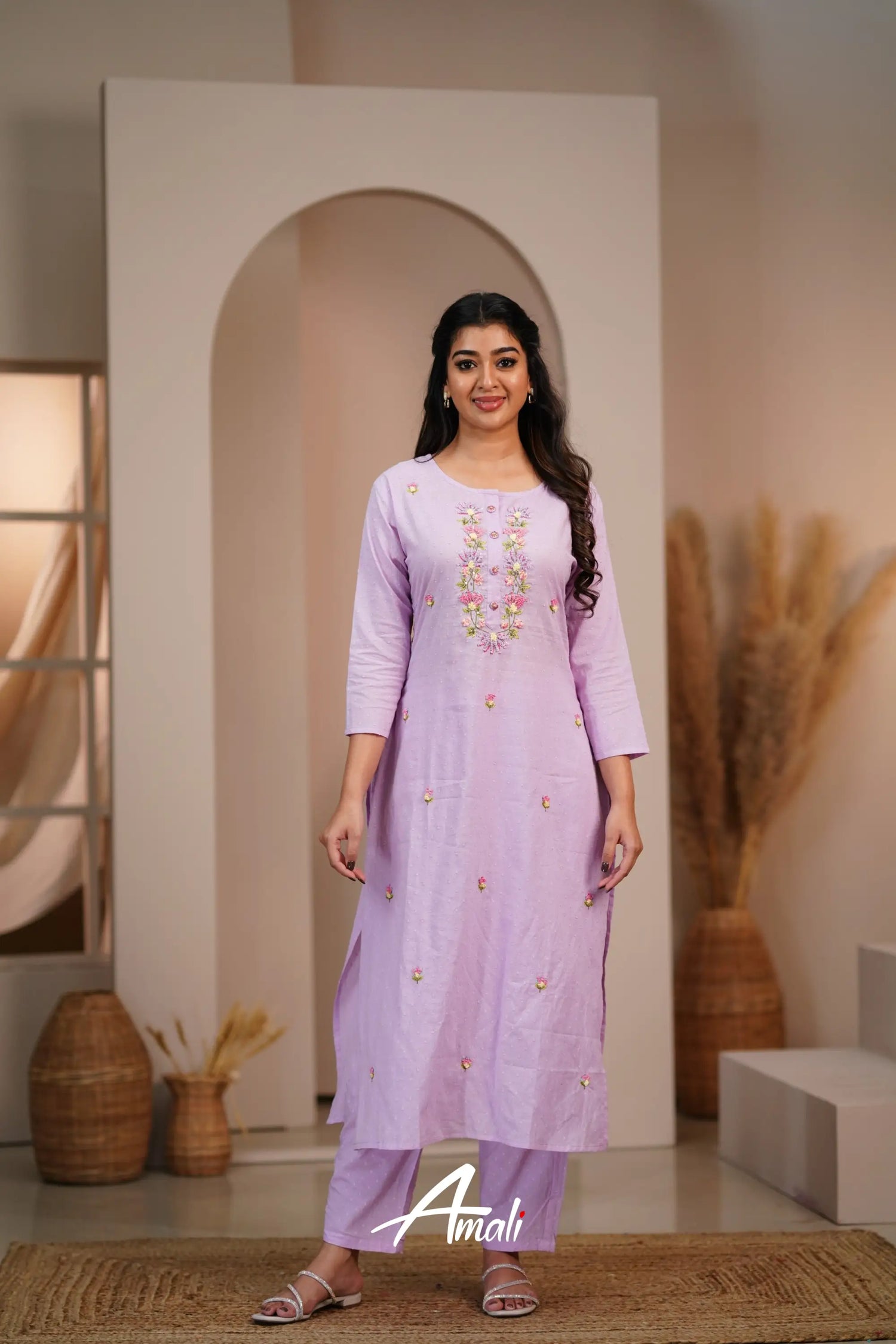 Lilac Cotton Salwar Anarkalis