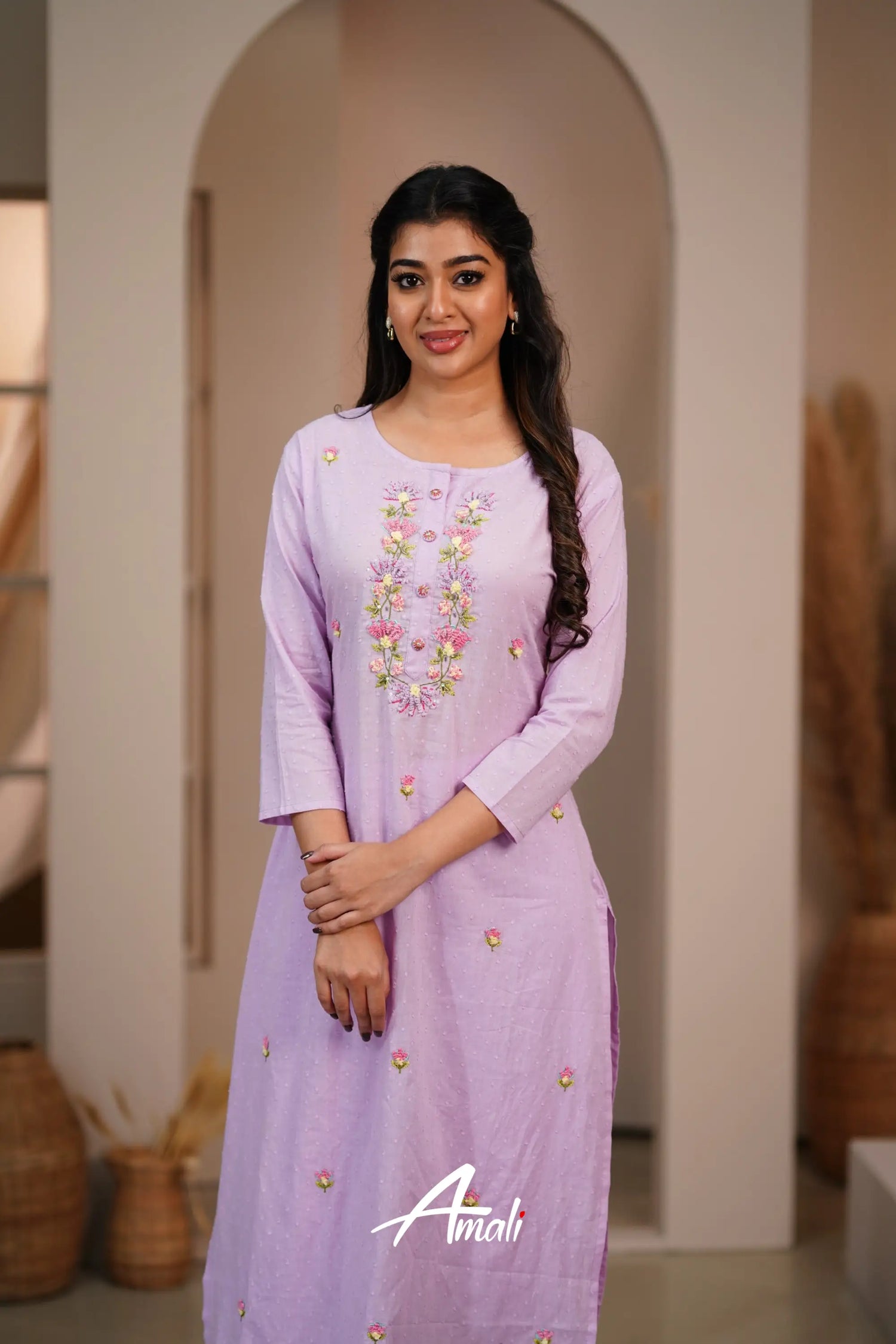 Lilac Cotton Salwar Anarkalis