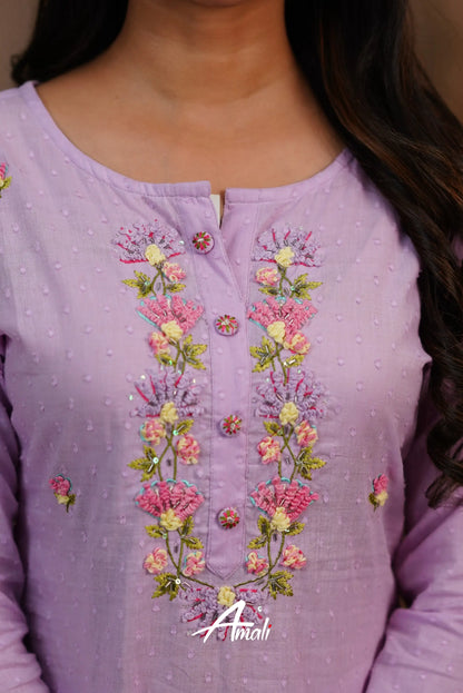 Lilac Cotton Salwar Anarkalis