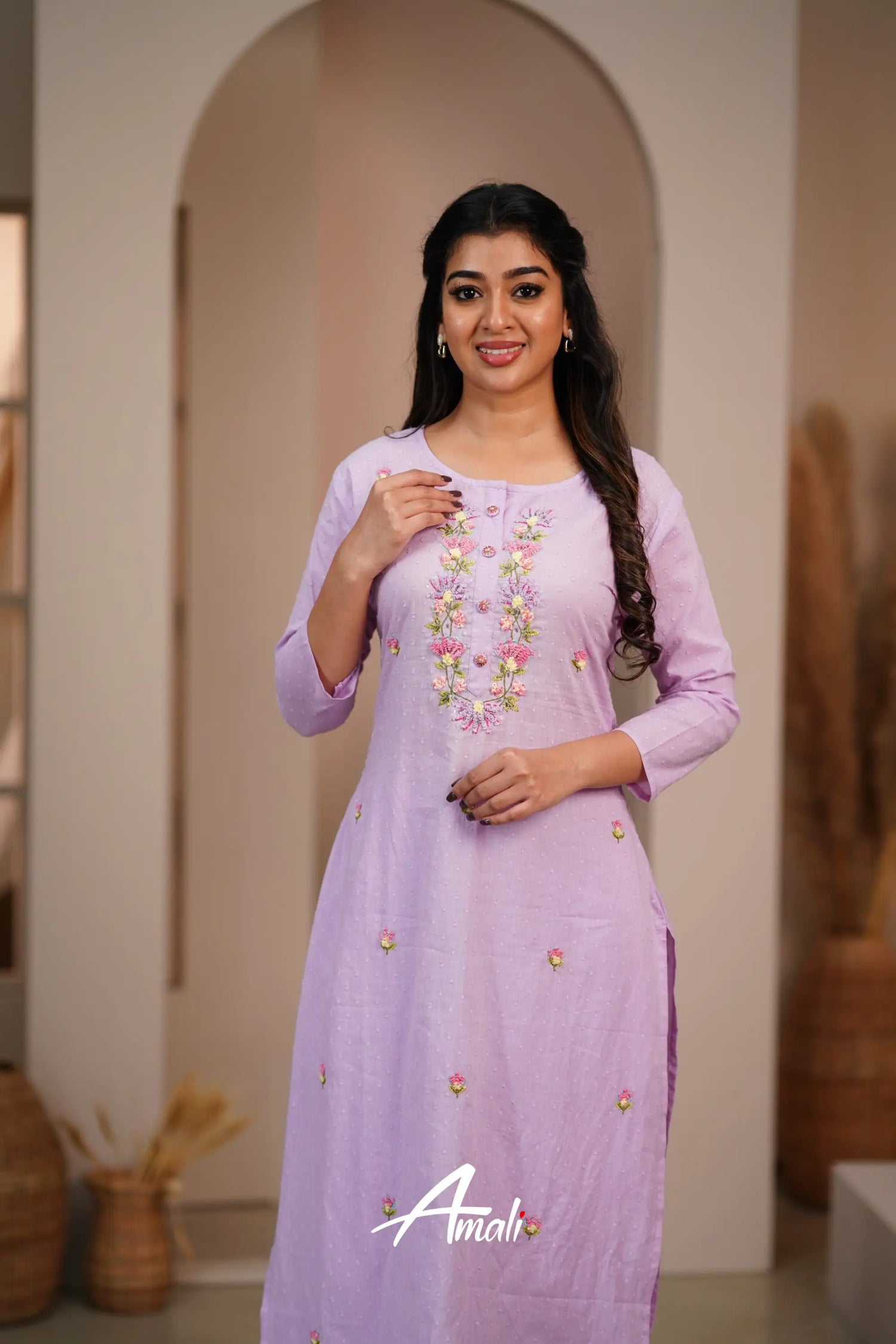 Lilac Cotton Salwar Anarkalis