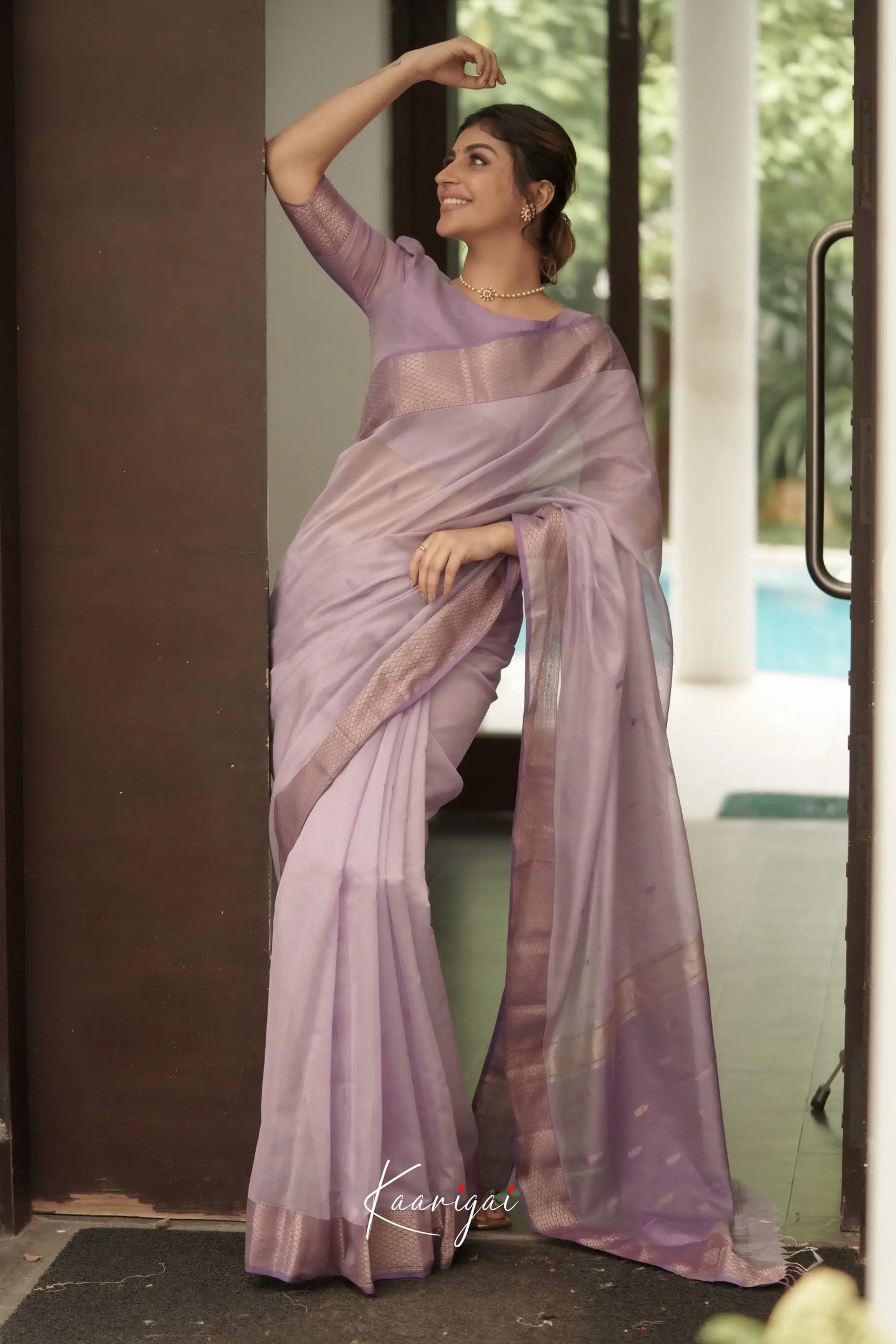 Maanvi Maheswari Silk Cotton Saree - Lavender Sarees