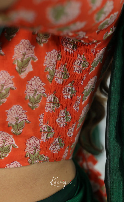 Madura Mangalagiri Saree - Bottle Green - Sarees