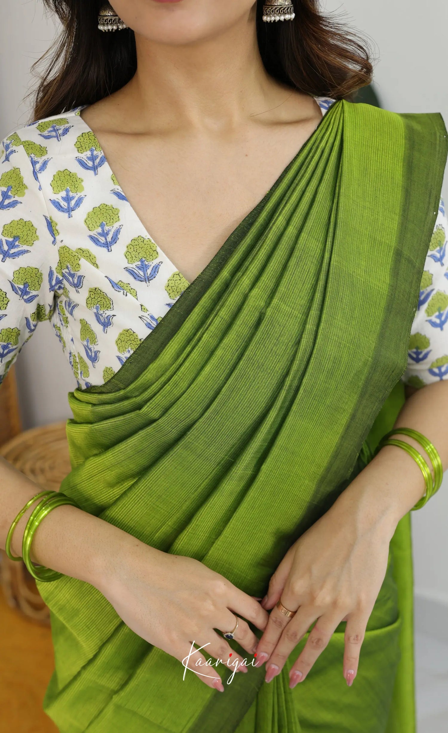 Madura Mangalagiri Saree - Light Green - Sarees
