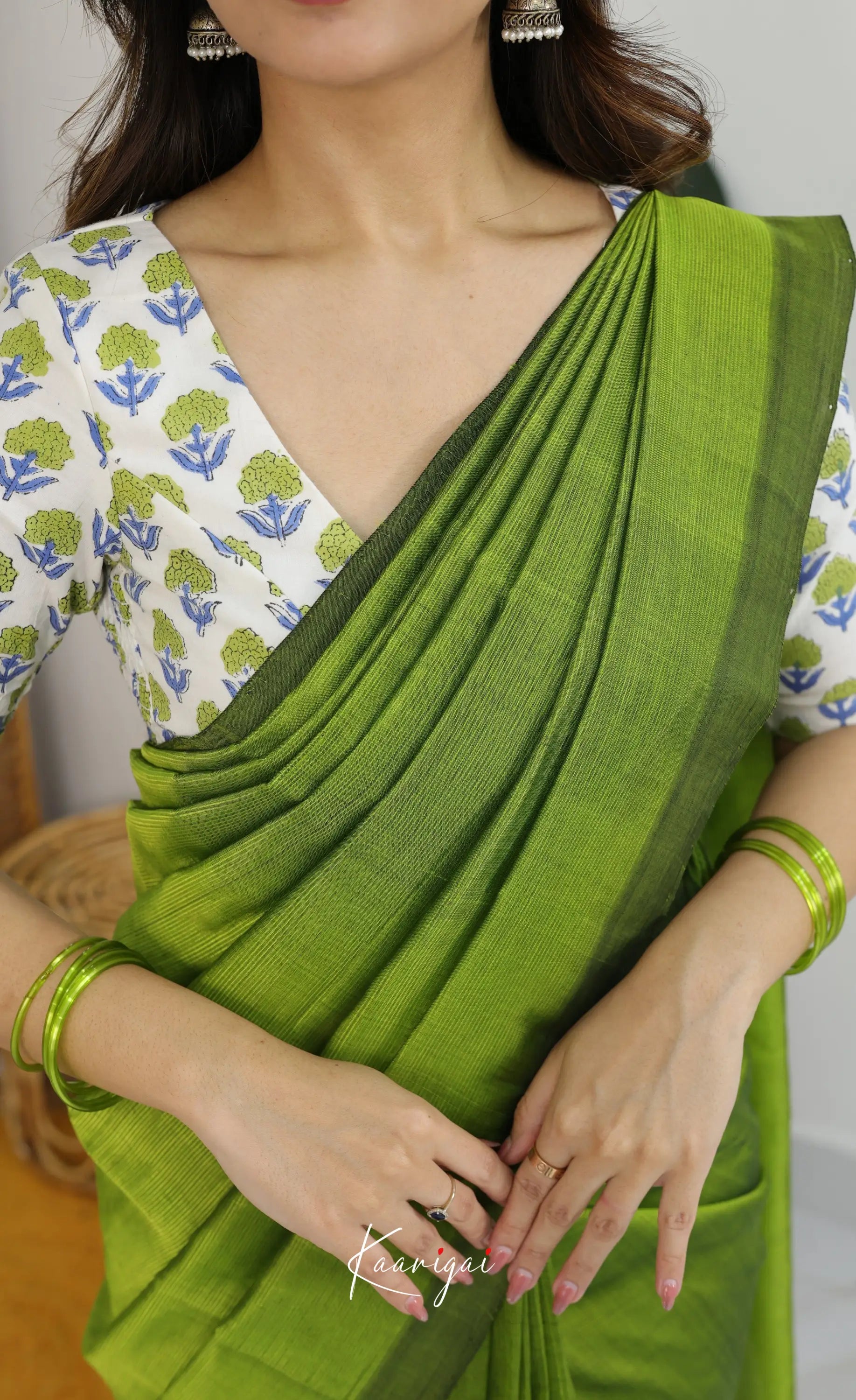 Madura Mangalagiri Saree - Light Green - Sarees